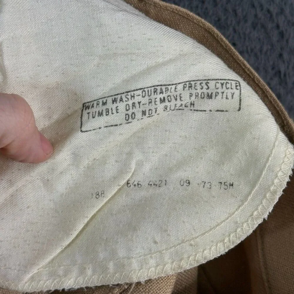 Vtg Levis Pants Mens 28x30 Beige Bootcut Big E Sta-Prest Made in USA 1970s